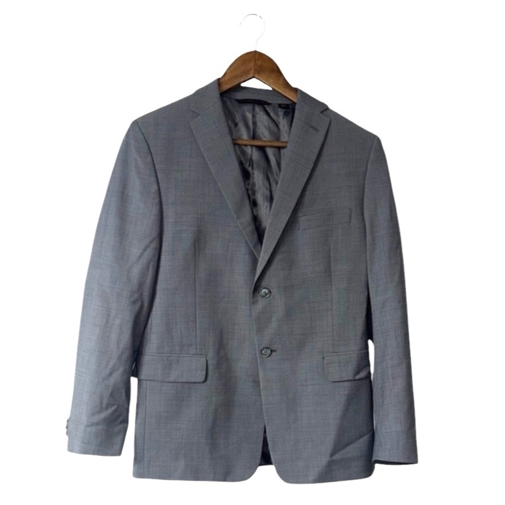 Michael Kors Gray Wool Suit Jacket Work Office Two Buttons Size 18R Women